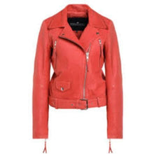 Load image into Gallery viewer, Aida soft leather biker jacket Women Clothing Designers Remix 
