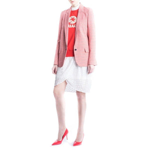 Allie lace puffed sleeves midi dress Women Clothing Designers Remix 