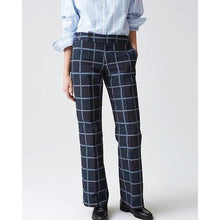 Load image into Gallery viewer, Beat checked jacquard wid-leg pants Women Clothing Hope 
