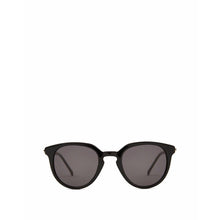 Load image into Gallery viewer, Biblio solid black shiny round frame acetate and gold tone sunglasses ACCESSORIES Kaibosh 
