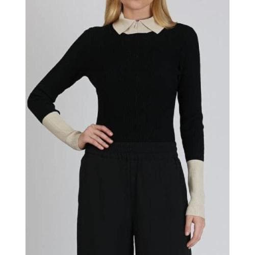 Black rayon zip up sweater Women Clothing Hope 34 