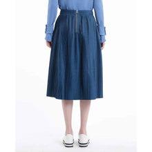 Load image into Gallery viewer, Bodhi cotton denim pleat midi skirt Women Clothing Designers Remix 
