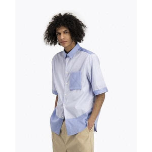 Boxy Sliver Stripe Cotton Short Sleeve Shirt Men Clothing Holzweiler 