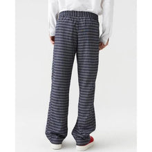Load image into Gallery viewer, Break navy checked wide leg trousers Men Clothing Hope 

