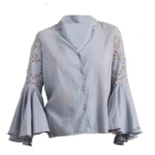 Load image into Gallery viewer, Broderie anglaise flared blouse Women Clothing ByTiMo 
