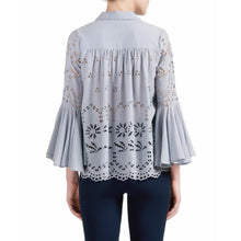 Load image into Gallery viewer, Broderie anglaise flared blouse Women Clothing ByTiMo XS 
