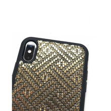 Load image into Gallery viewer, Bronze weave leather iPhone case ACCESSORIES DTSTYLE 
