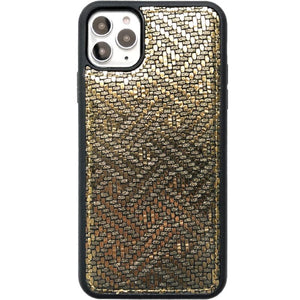 Bronze weave leather iPhone case ACCESSORIES DTSTYLE 