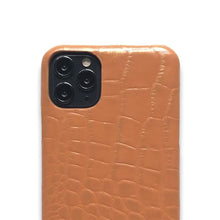 將圖片載入圖庫檢視器 Burnt Sienna croc effect leather iPhone case ACCESSORIES DTSTYLE 
