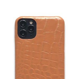 Burnt Sienna croc effect leather iPhone case ACCESSORIES DTSTYLE 