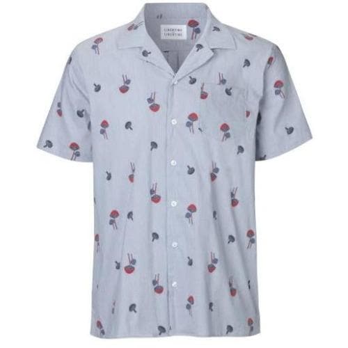 Cave mushroom print short sleeves shirt Men Clothing Libertine-Libertine S 
