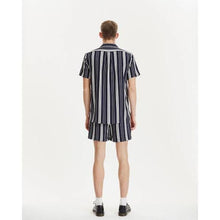 Load image into Gallery viewer, Cave navy stripe short sleeves shirt Men Clothing Libertine-Libertine 
