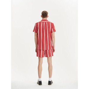 Cave Red Stripe short sleeves shirt Men Clothing Libertine-Libertine 