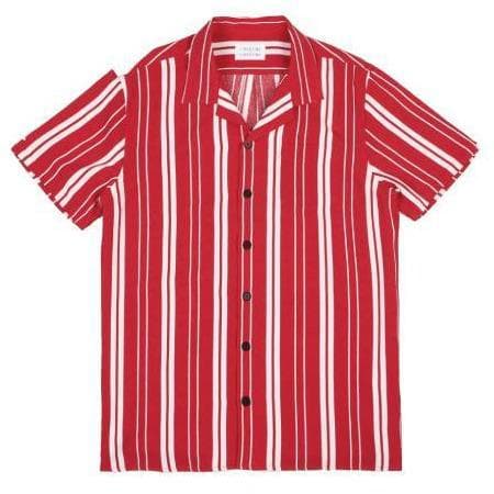 Cave Red Stripe short sleeves shirt Men Clothing Libertine-Libertine S 