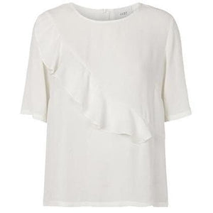 Cecilie ruffled trim t-shirt Women Clothing Just Female 