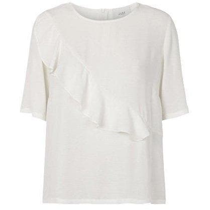 Cecilie ruffled trim t-shirt Women Clothing Just Female XS 