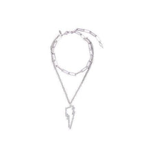 將圖片載入圖庫檢視器 Chain layered crystal lightning bolt charm choker Women Jewellery Joomi Lim 
