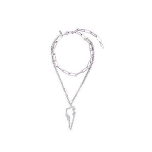 Chain layered crystal lightning bolt charm choker Women Jewellery Joomi Lim 