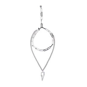 Chain layered crystal lightning bolt charm choker Women Jewellery Joomi Lim Silver 