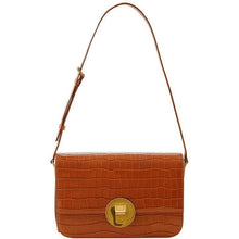 Load image into Gallery viewer, Classic Medium croc-effect leather shoulder bag Women bag PECO Brown 
