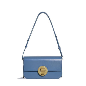 Classic small leather shoulder bag Women bag PECO Blue 