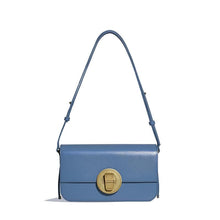 Load image into Gallery viewer, Classic small leather shoulder bag Women bag PECO Blue 
