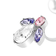 將圖片載入圖庫檢視器 Colour crystals and pearl open ring Women Jewellery Joomi Lim 
