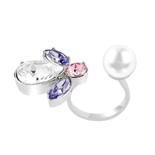 Colour crystals and pearl open ring Women Jewellery Joomi Lim Silver 
