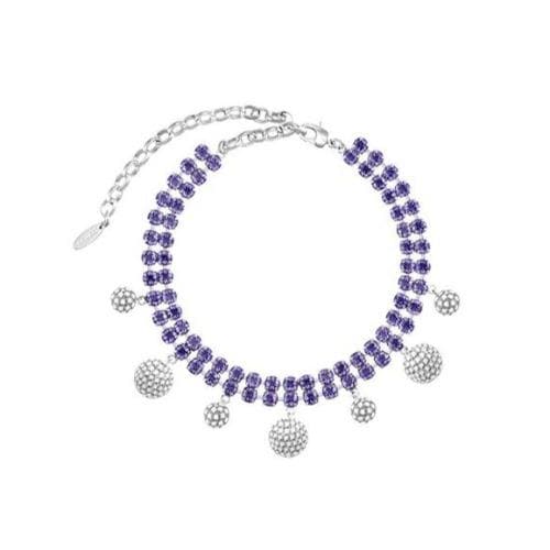 Coloured crystal charms choker Women Jewellery Joomi Lim Silver/Blue 