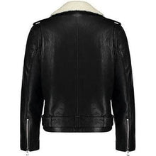 Load image into Gallery viewer, Craig shearling collar leather biker jacket Men Clothing Won Hundred 
