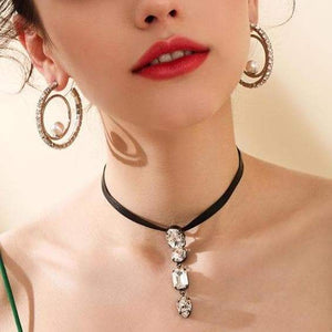 Crystal affixed pearls hoop earrings Women Jewellery Joomi Lim 