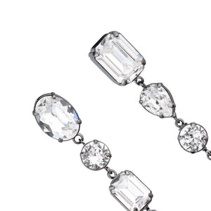 Crystal asymmetrical drop earrings Women Jewellery Joomi Lim 
