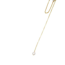 將圖片載入圖庫檢視器 Crystal double-hoop &amp; chain lariat necklace Women Jewellery Joomi Lim 
