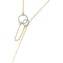 Load image into Gallery viewer, Crystal double-hoop &amp; chain lariat necklace Women Jewellery Joomi Lim 
