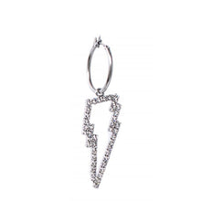Load image into Gallery viewer, Crystal fringe and pearl asymmetric hoop earrings Women Jewellery Joomi Lim 
