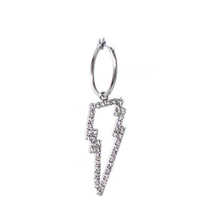Crystal fringe and pearl asymmetric hoop earrings Women Jewellery Joomi Lim 