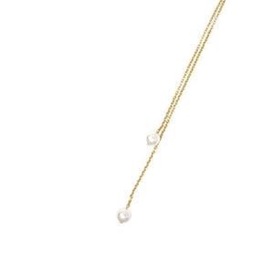 Crystal hoop wrap-around with pearl chain necklace Women Jewellery Joomi Lim 