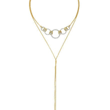 Load image into Gallery viewer, Crystal hoop wrap-around with pearl chain necklace Women Jewellery Joomi Lim 
