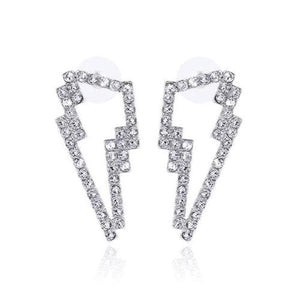 Crystal lightning bolt earrings Women Jewellery Joomi Lim Silver 
