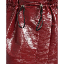 Load image into Gallery viewer, Devon shiny coated drawstring midi skirt Women Clothing Designers Remix 34 
