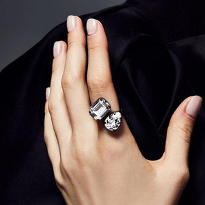 Double crystal stones open rings Women Jewellery Joomi Lim 
