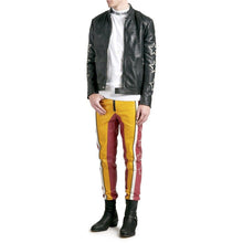 Load image into Gallery viewer, Eathen colourblock racer leather pants Men Clothing Won Hundred 
