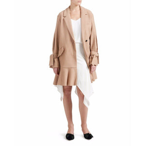 Edith wool ruffle coat Women Clothing Designers Remix 