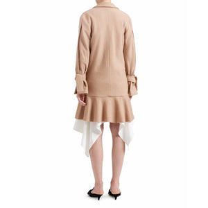Edith wool ruffle coat Women Clothing Designers Remix 