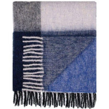 Load image into Gallery viewer, Emperor fringed alpaca wool mix checked knitted scarf ACCESSORIES Holzweiler 
