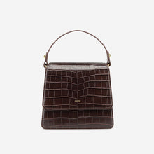 Load image into Gallery viewer, FAE square croc-effect vegan leather mini bag Women bag JW PEI Brown 
