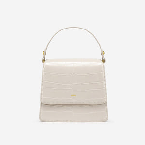 FAE square croc-effect vegan leather mini bag Women bag JW PEI Off white 