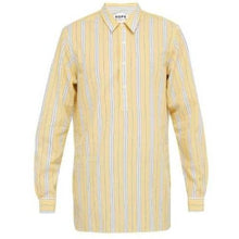 Load image into Gallery viewer, Far Yellow Stripe Cotton Shirt Men Clothing Hope 46 
