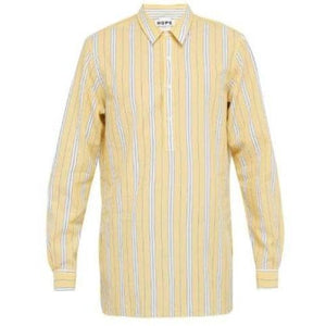 Far Yellow Stripe Cotton Shirt Men Clothing Hope 46 