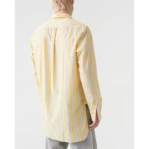 Far Yellow Stripe Cotton Shirt Men Clothing Hope 